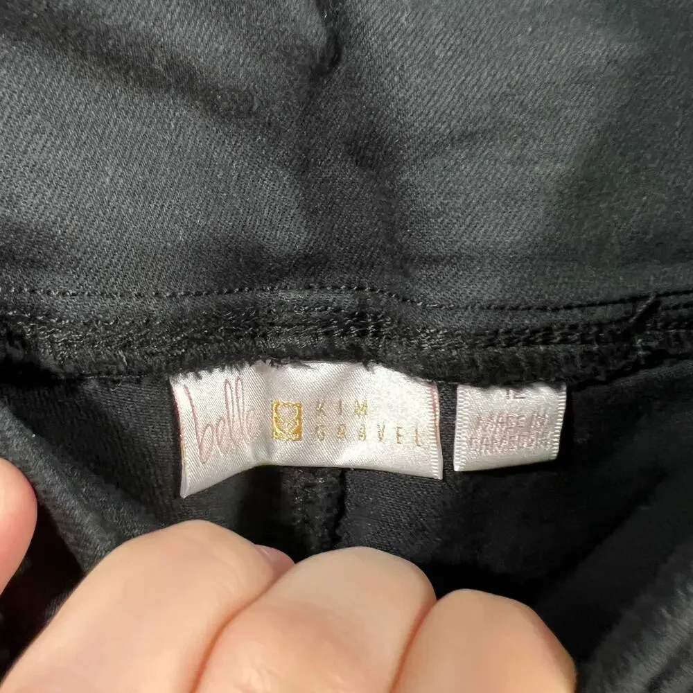 Belle By Kim Gravel TripleLuxe Reg Twill Cropped Str Black, Res 12
